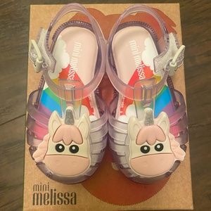 BRAND NEW! Mini Melissa Possession Unicorn Jelly Sandals